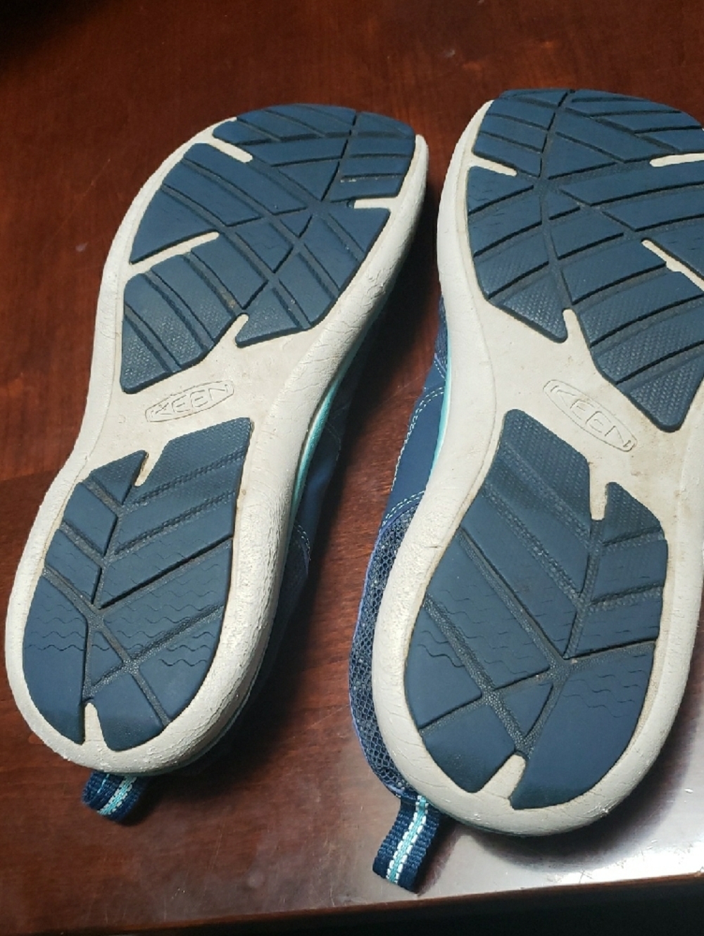 Keen Women's Navy and Aqua Athletic Slip-On Water Shoes - Picture 2 of 2